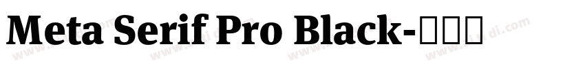 Meta Serif Pro Black字体转换